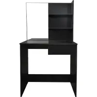 Vdd Kaptafel make up visagie tafel - toilettafel - met spiegel - zwart