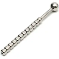 Rimba - Geribbelde Holle Urethral - Plasbuig Plug Ø 10 mm