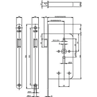 Lips ASSA ABLOY Loopslot 2465/17U - DM 60 - 235x20mm - D1/2/3/4