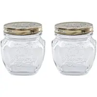 Bormioli Rocco Set van 6x stuks weckpotten/opslag potten met draaideksel 200 ml van