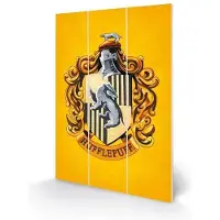 Pyramid Int. Wooden Art - Harry Potter (Colourful Crest Hufflepuff) 30x20cm