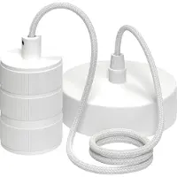Calex Hanglamp Retro Wit - E27 - 150 cm hoog