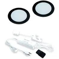 Hera FR-68 LED set van 2 spots met dimmer 24V zwart