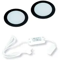 Hera FR-55 LED set van 2 spots 24V zwart
