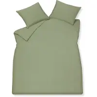 Vandyck Dekbedovertrek Washed Cotton Smoke Green Katoen-240 x 200 / 220 cm | Lits-Jumeaux