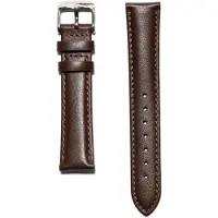 KRAEK Bruin Zilver - leren bandje - horlogebandje met quick release - 16 mm bandje - Easy click