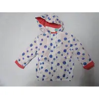 Noukie'S - Jas - Meisje - Wit met stip in blauw - 4 jaar 104 (uitneembare voering )