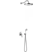Tres Clasic inbouw regendouche 31cm met handdouche wandmontage chroom