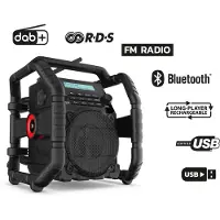 Perfectpro UBOX 400R2 Bouwradio - FM RDS / DAB+ - AUX-in - Bluetooth - Werkt Op Netstroom En Batterij