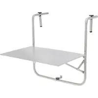 Ambiance Balkon tafel - metaal - mat grijs - 60 x 43 cm - Balkontafels