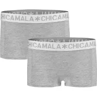 Muchachomalo short - grijs melange (set van 2) Meisjes Katoen Effen - maat 134/140