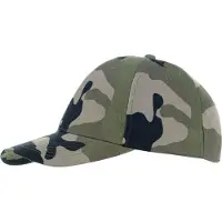 Sols Unisex Buffalo 6 Panel Baseball Cap (Camouflage)