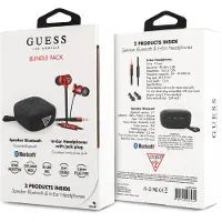 GUESS bundle pack met oordopjes en bluetooth speaker - rood