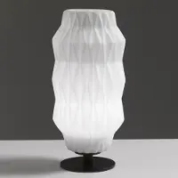Selene Tafellamp Origami, wit / opaal, Woon-/ Eetkamer, Glas, Design, tafellamp