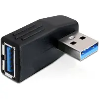 DeLOCK USB-A (m) - USB-A (v) haakse adapter - haaks naar rechts - USB3.0 / zwart
