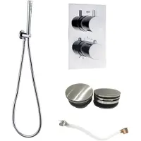 Saniclear Talpa thermostatische inbouw badkraan met afvoer / overloopcombinatie