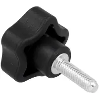 ABC-led M6 sterknop met draadeind - 32mm