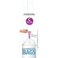 Brabantia 6x Perfectfit Vuilniszak Met Trekbandsluiting Code C 10-12 Liter 20 Zakken