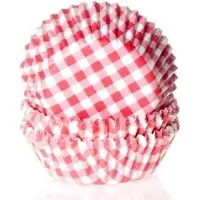 House of Marie Cupcake Vormpjes Ruit Rood - pk/50