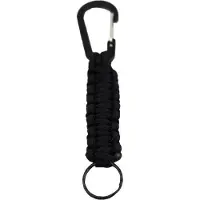 ABC-led Paracord Sleutelhanger Zwart - Karabijn