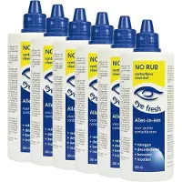 Eye fresh No Rub 6 x 360 ml - Lenzenvloeistof voor zachte contactlenzen - Voordeelverpakking