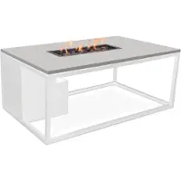 Cosi Fires Cosiloft lounge vuurtafel 120 cm wit - grey top