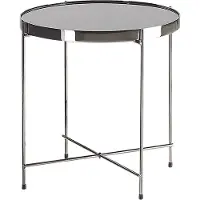 Beliani LUCEA - Bijzettafel - Zwart - IJzer