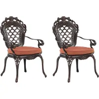 Beliani LIZZANO - Tuinstoel set van 2 - Bruin - Aluminium