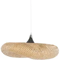 Beliani BOYNE S - Hanglamp - Zilver - Bamboehout