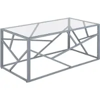 Beliani ORLAND - Salontafel - Zilver - Glas