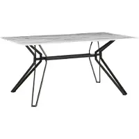 Beliani BALLINA - Eettafel - Wit - 90 x 160 cm - Veiligheidsglas