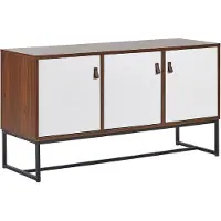 Beliani NUEVA - Sideboard - Wit/Donkerbruin - MDF