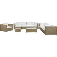 Beliani MAESTRO - Loungeset voor 8 - Bruin - PE rotan
