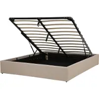 Beliani DINAN - Tweepersoonsbed-Beige-Polyester