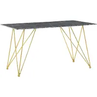 Beliani KENTON - Eettafel - Wit - 80 x 140 cm - Veiligheidsglas