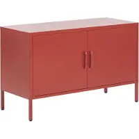 Beliani URIA - Kantoorkast - Rood - Staal