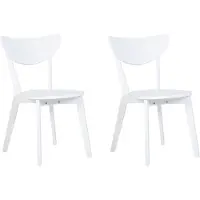Beliani ROXBY - Eetkamerstoel - Wit - MDF