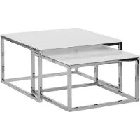 Beliani BREA - Salontafel - Wit - Veiligheidsglas