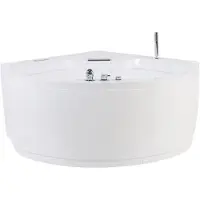 Beliani MILANO - Hoekbad whirlpool - Wit - 150 x 181 cm - Acryl
