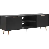 Beliani INDIO - TV-meubel - Zwart - Vezelplaat