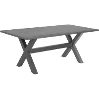 Beliani CASCAIS - Tuintafel - Grijs - 105 x 200 cm - Aluminium