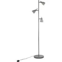Beliani MISTAGO - Staande lamp - Grijs - Staal