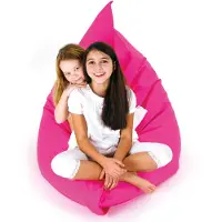 Beliani FUZZY - Grote zitzak-Roze-Nylon