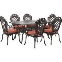 Beliani LIZZANO - Tuinset voor 6 - Bruin - Aluminium