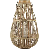 Beliani TONGA - Lantaarn - Lichte houtkleur - Bamboehout