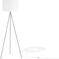 Beliani VISTULA - Staande lamp - Wit/Zilver - Metaal