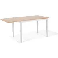 Beliani LOUISIANA - Eettafel - Wit - 75 x 120/160 cm - Rubberhout