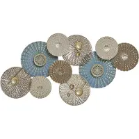 Beliani HASSIUM - Wanddecoratie - Blauw - Metaal