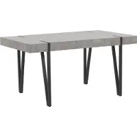Beliani ADENA - Eettafel - Grijs - 90 x 150 cm - MDF