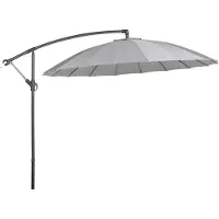 Beliani CALABRIA II - Zweefparasol - Donkergrijs - Polyester